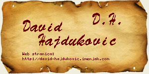 David Hajduković vizit kartica